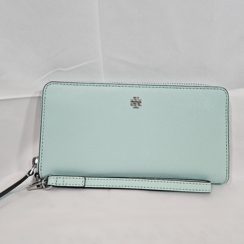 Tory Burch Mint Green Wristlet Wallet